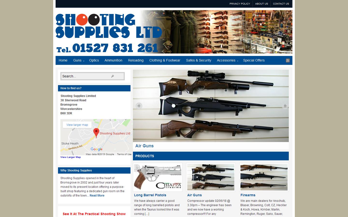 Shooting Supplies Ltd Website