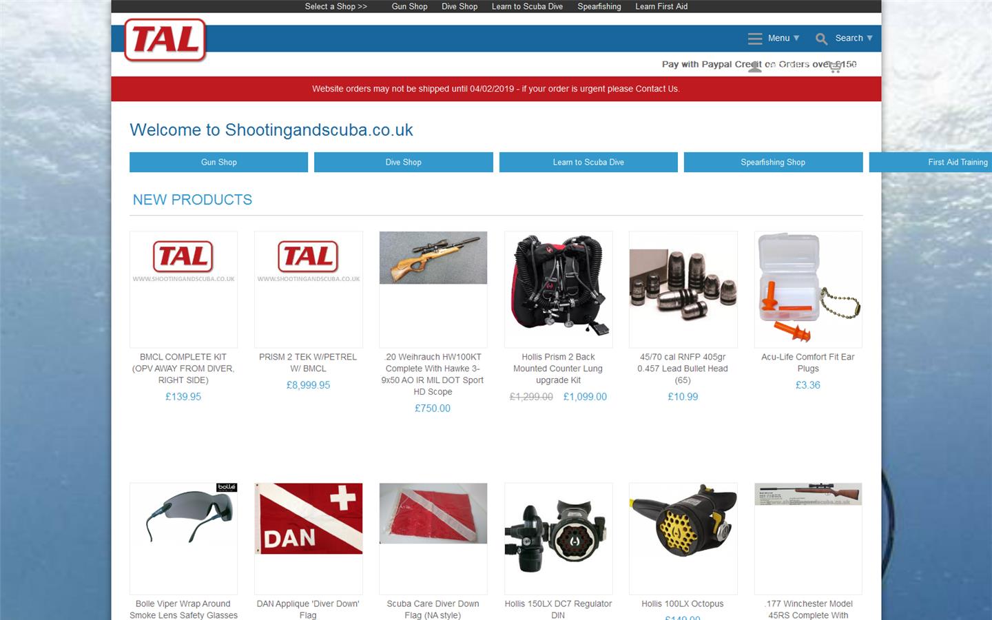 T A L Arms Ltd Website