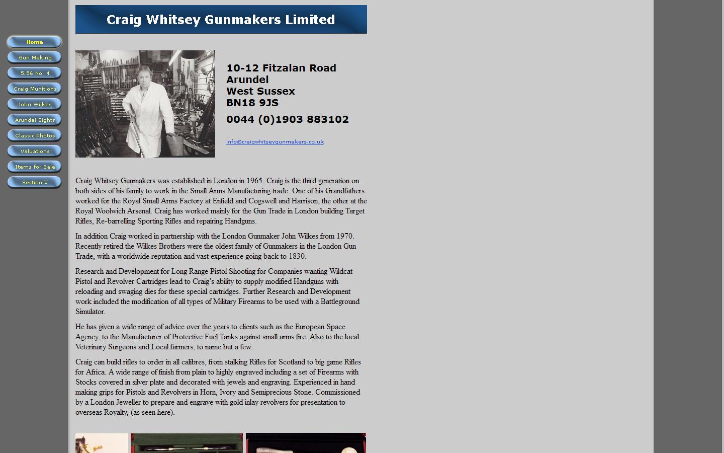Craig Whitsey Gunmakers Ltd Website