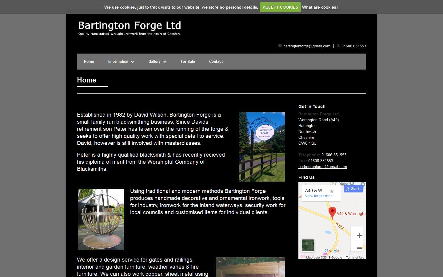 Bartington Forge Ltd Website