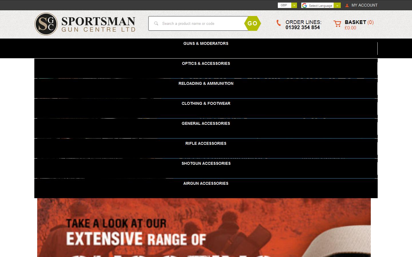 Sportsman Gun Centre Ltd Website