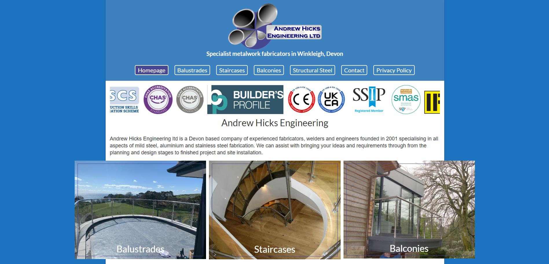 Andrew Hicks Engineering Website