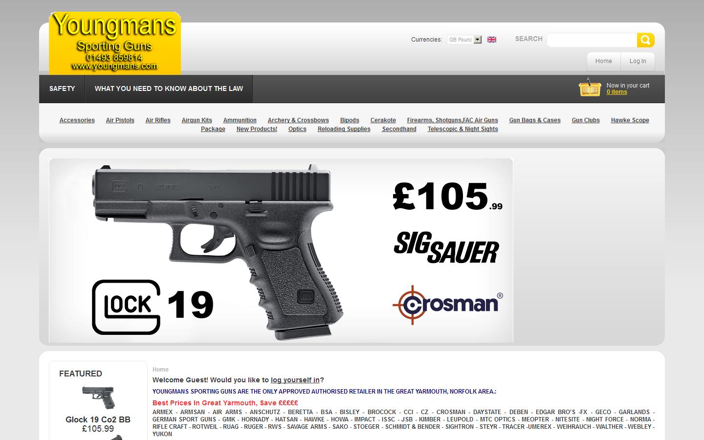 Youngmans Sporting Guns Website