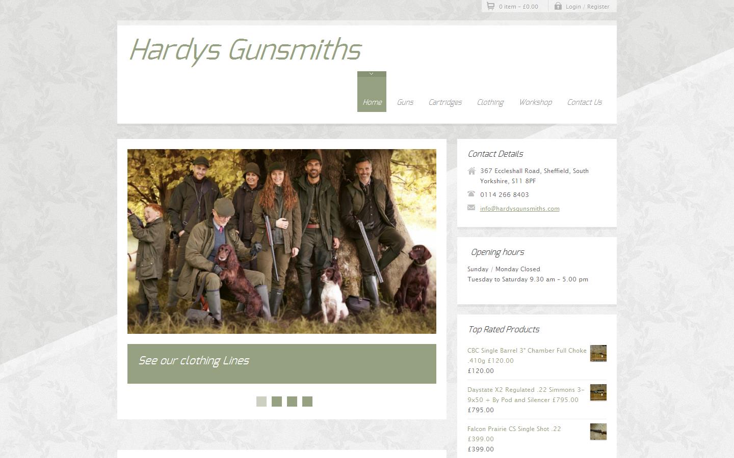 Hardy''s Gunsmiths Website