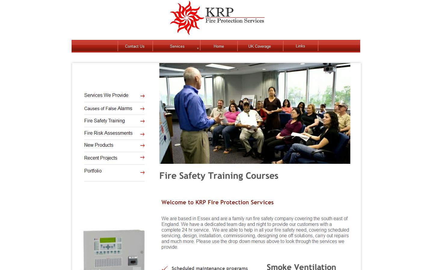 K R P Fire Protection Services Website