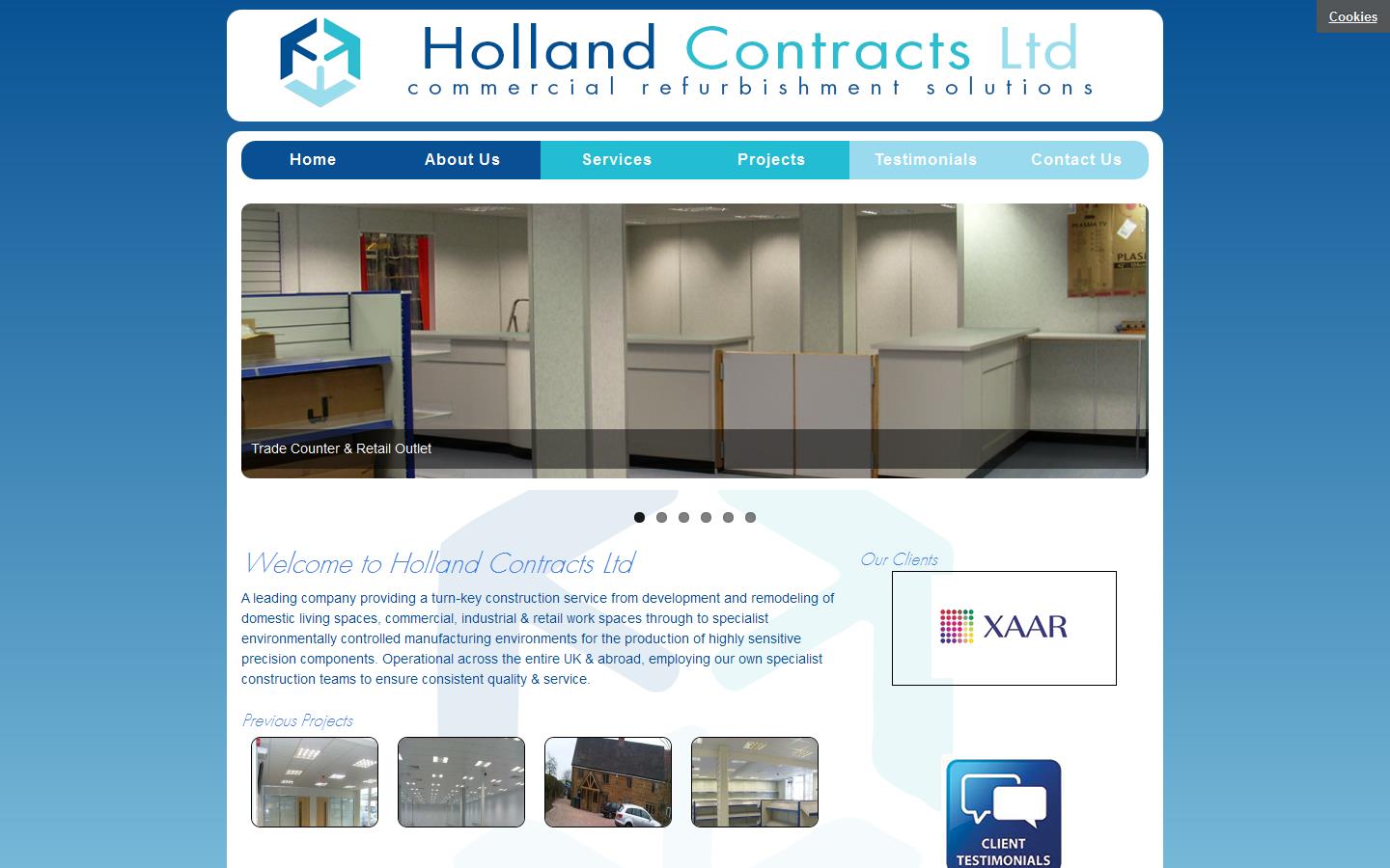 Holland Contracts Ltd Website
