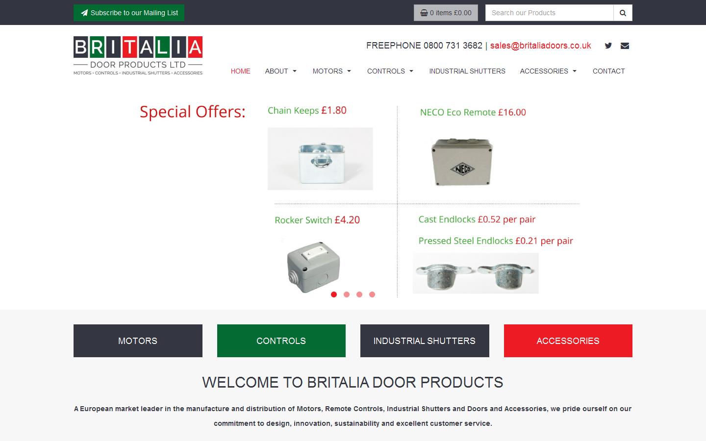 Britalia Door Products Ltd Website