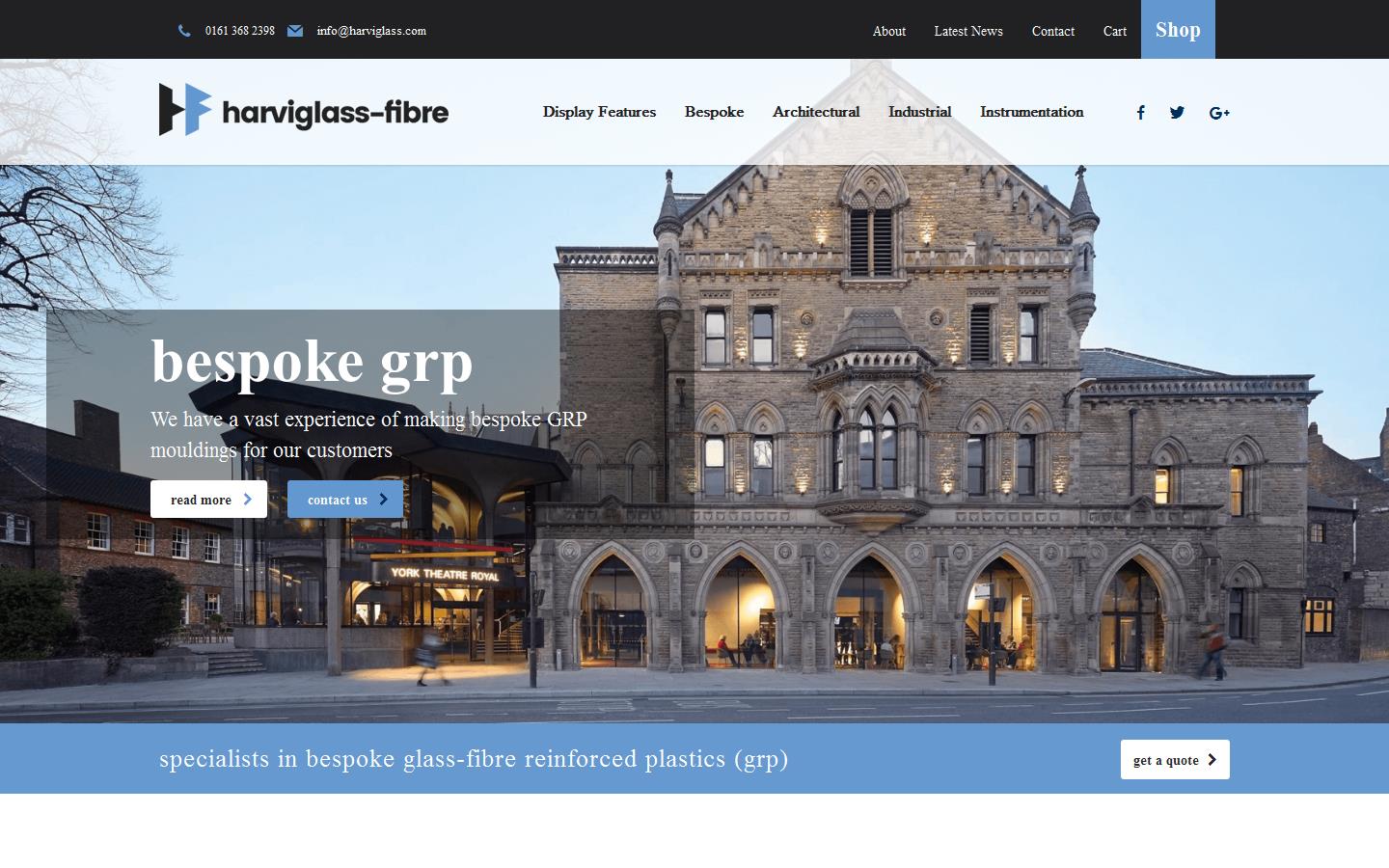 Harviglass-fibre Ltd Website