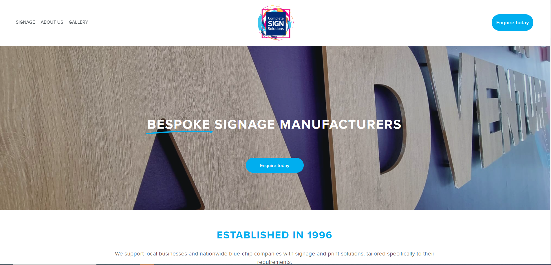 Complete Sign Solutions Ltd Website