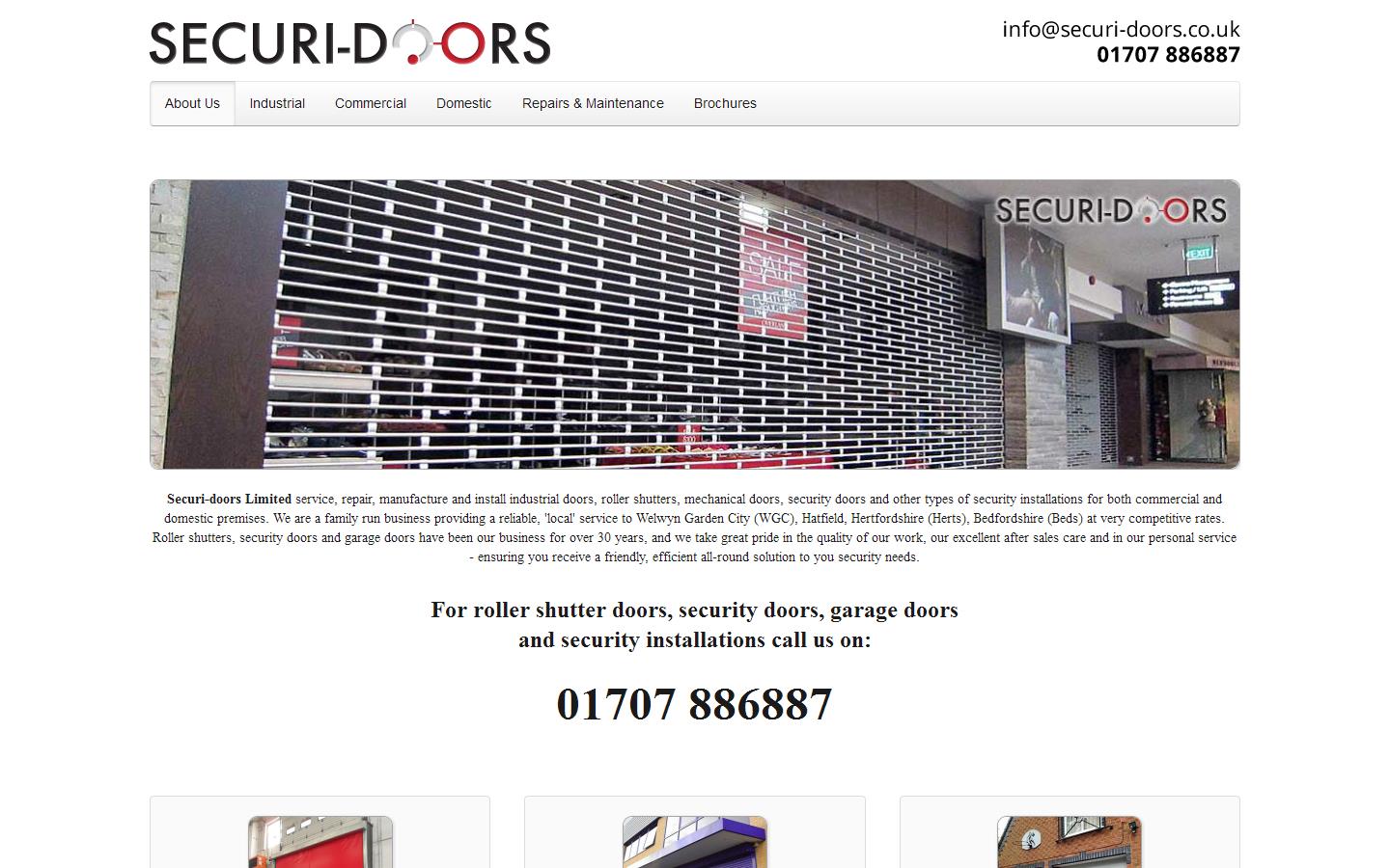 Securi-doors Services Ltd Website