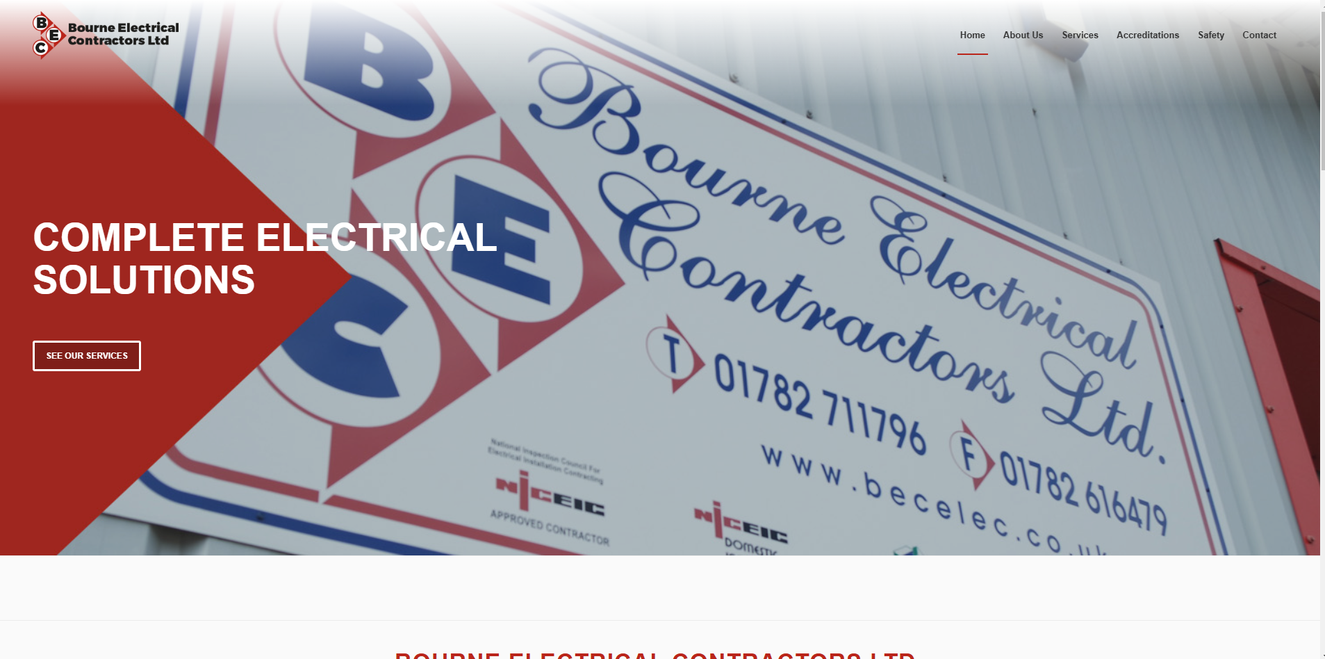 Bourne Electrical Contractors Ltd Website