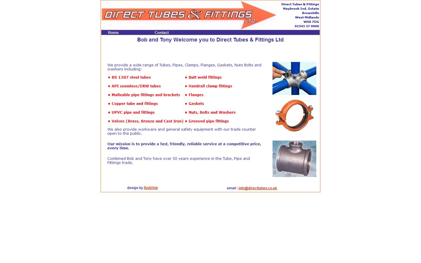 Direct Tubes & Fittings Ltd Website