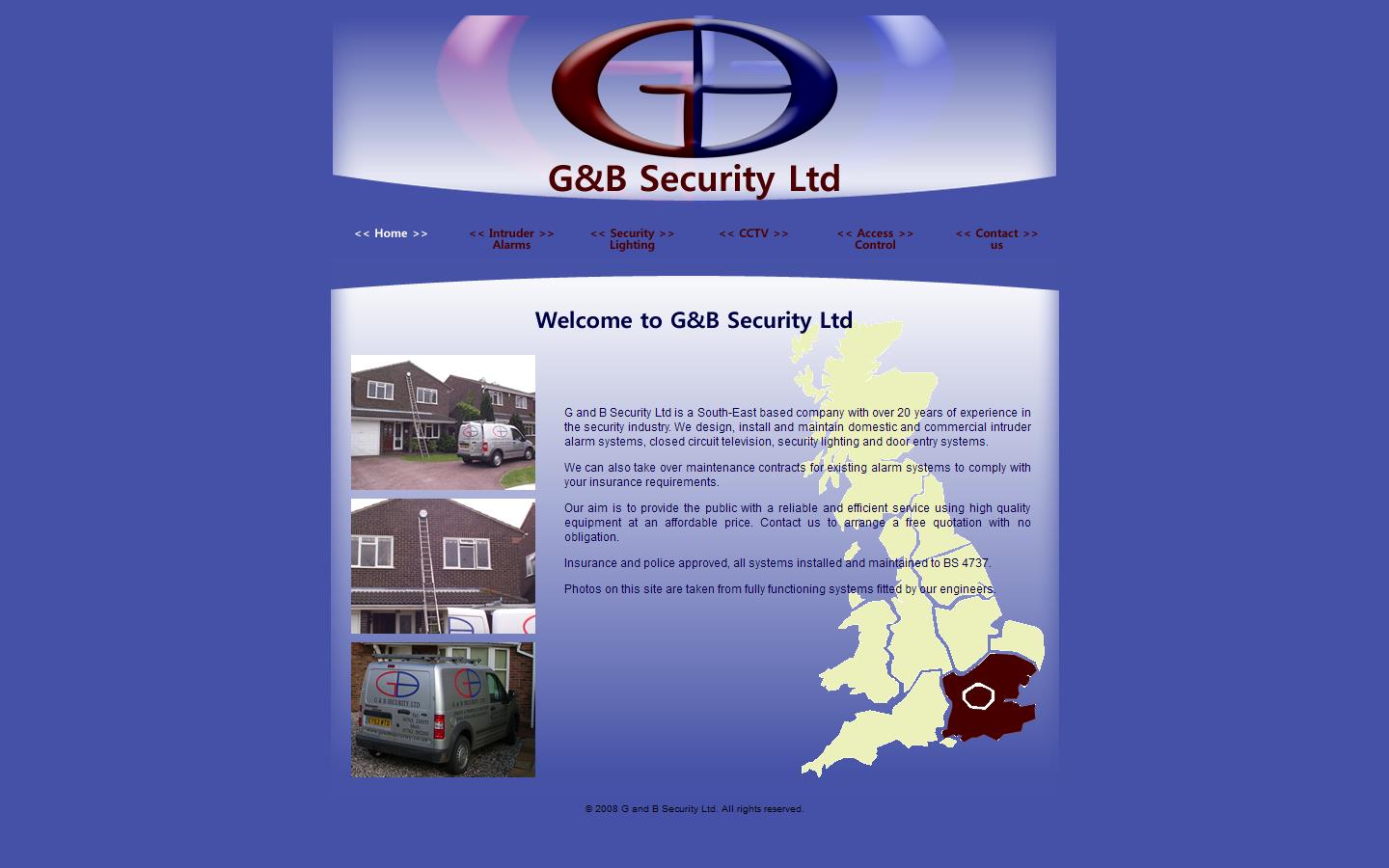 G & B Security Ltd Website