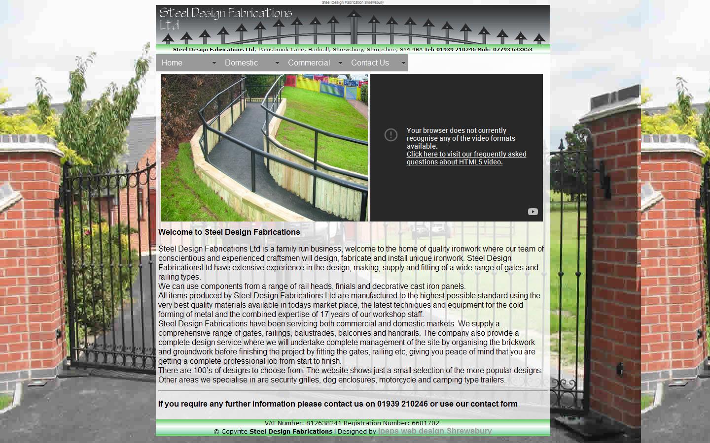 Steel Design Fabrications Ltd Website