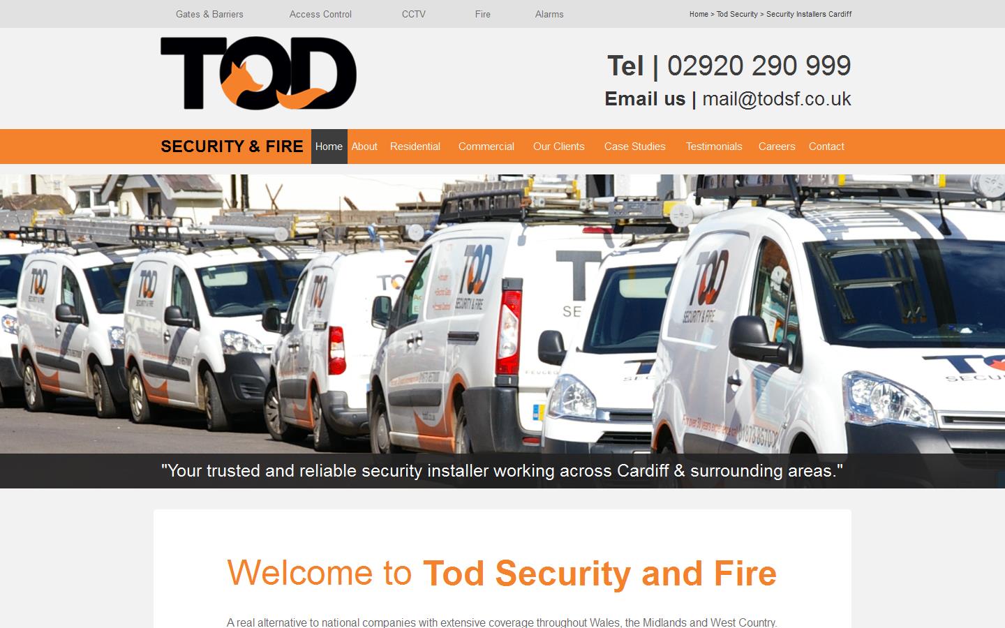 Tod Security & Fire Website