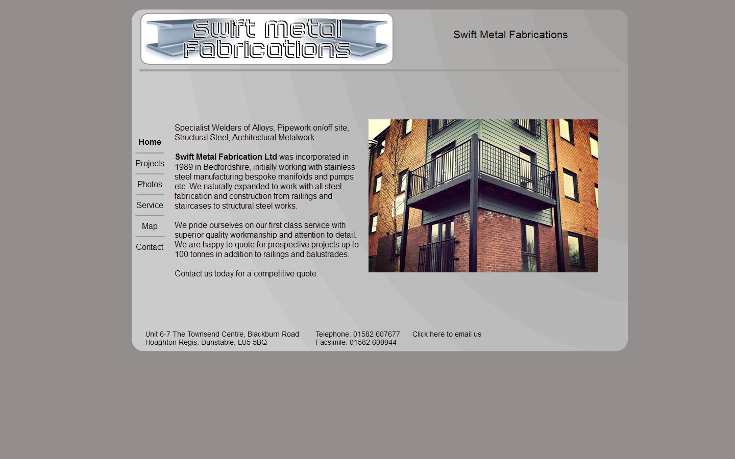 Swift Metal Fabrications Website