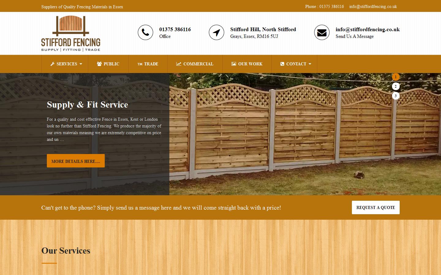 Stifford Fencing Website