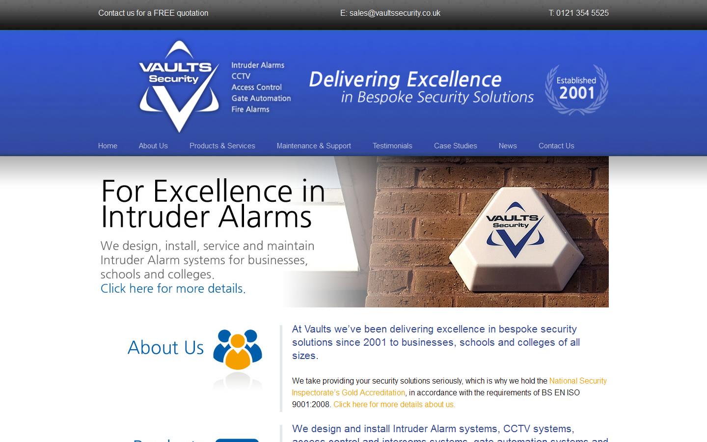 Vaults Security Website
