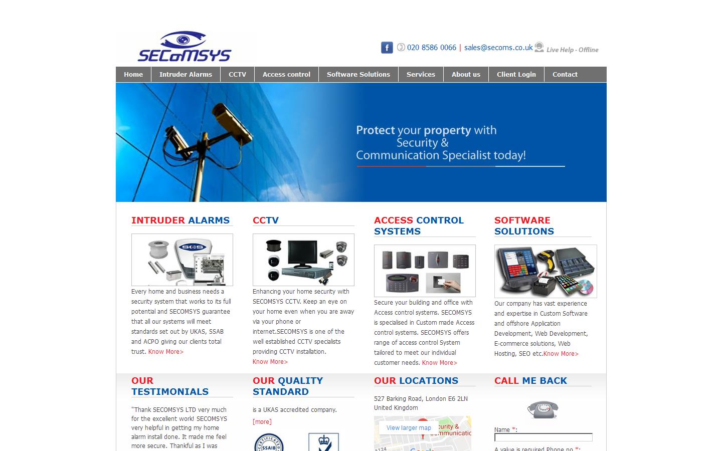 Security & Communication Specialists Ltd Website
