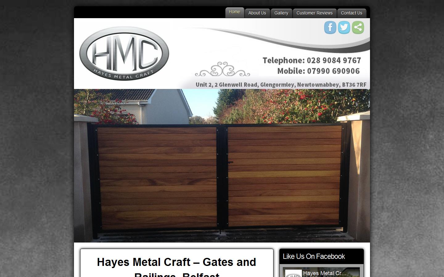 Hayes Metal Craft Website