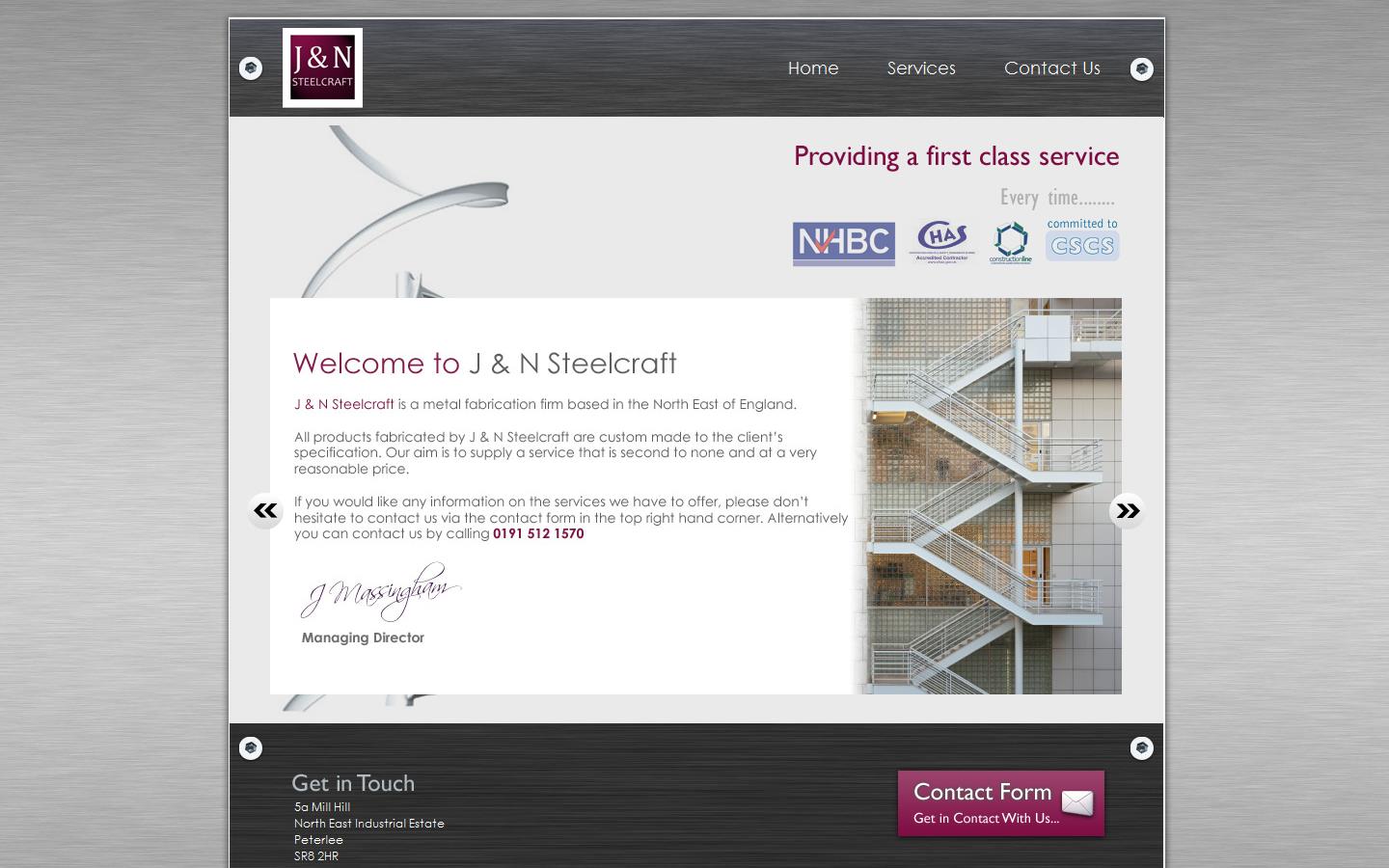 J & N Steelcraft N E Ltd Website