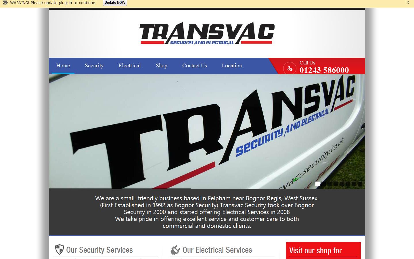 Transvac Security & Electrical Website