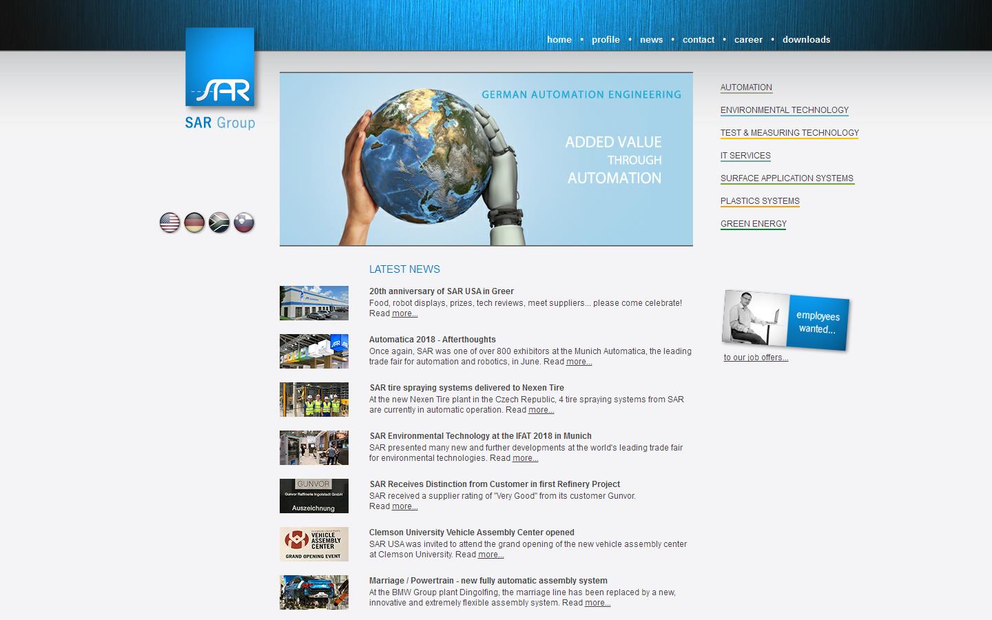 S A R UK Ltd Website