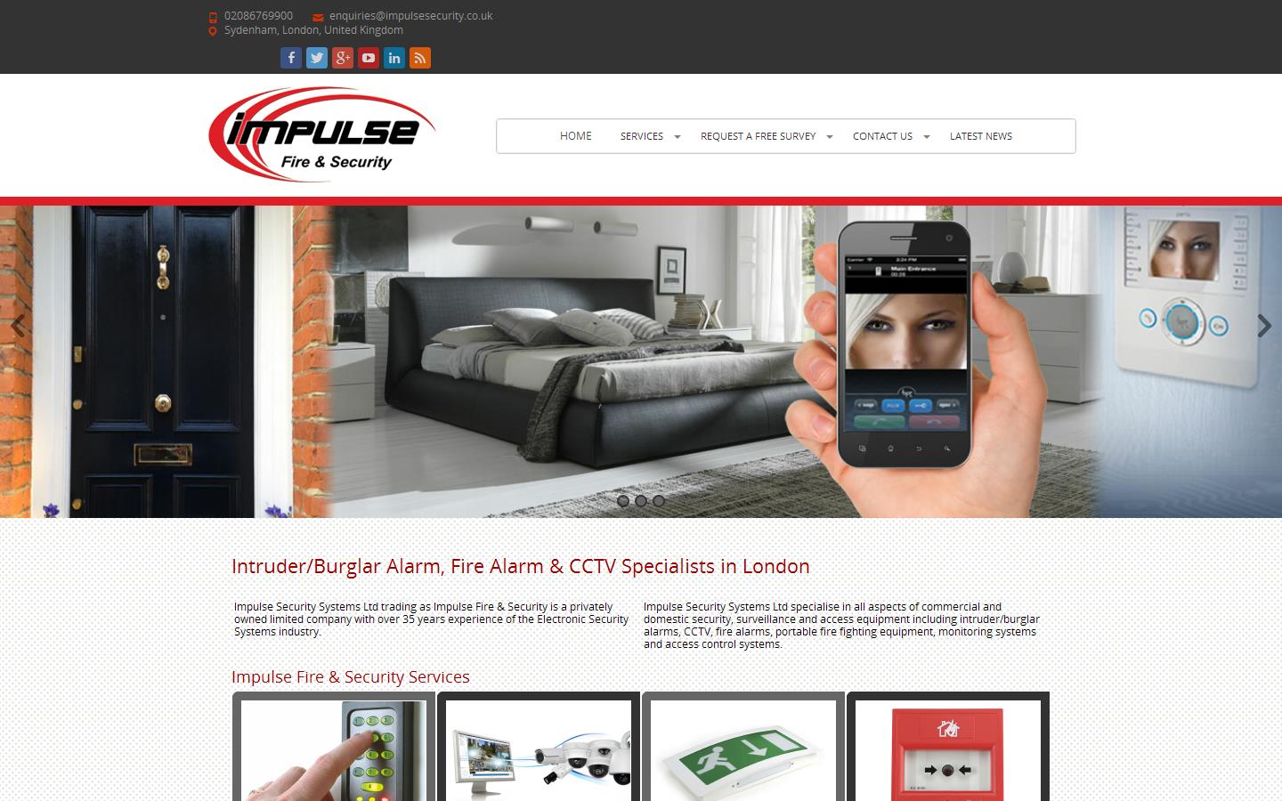 Impulse Fire & Security Website