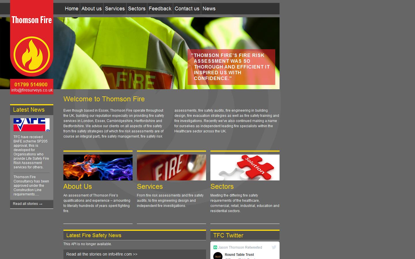Thomson Fire Ltd Website