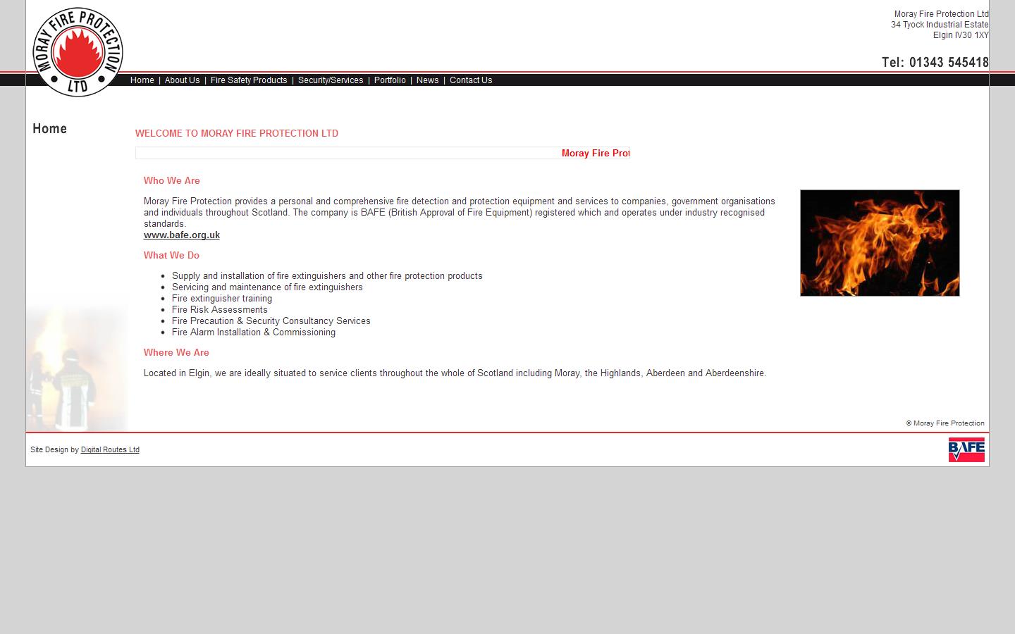 Moray Fire Protection Ltd Website