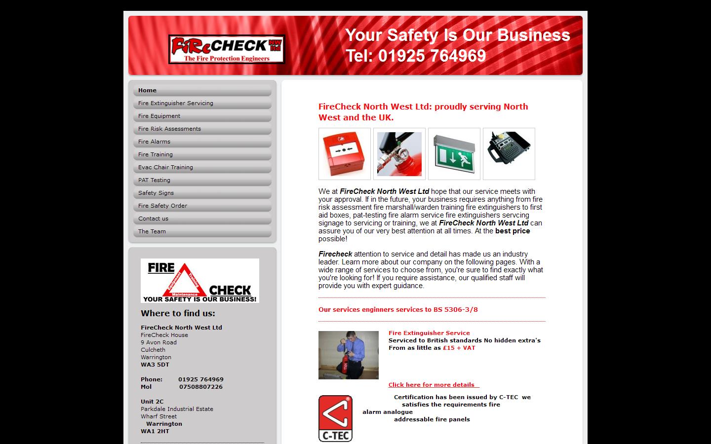 Fire Check North West Ltd Website