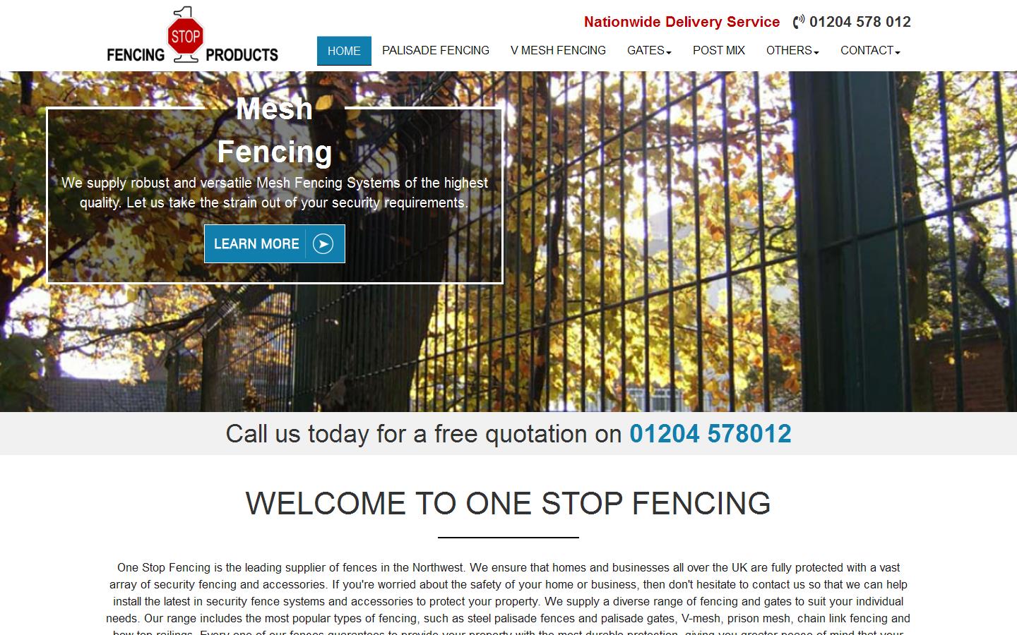 One Stop Fencing Products Website