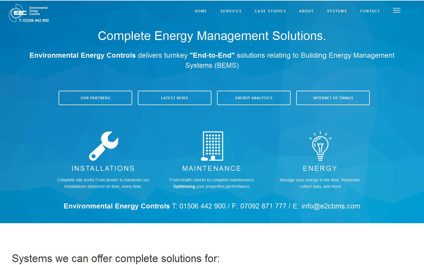 Environmental Energy Controls Ltd Website
