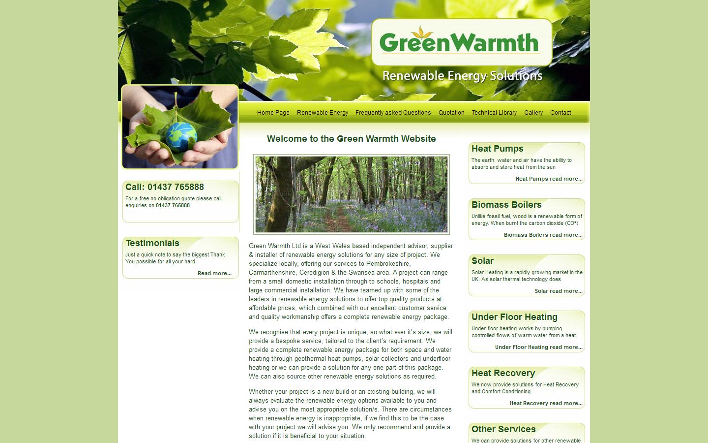 Green Warmth Ltd Website