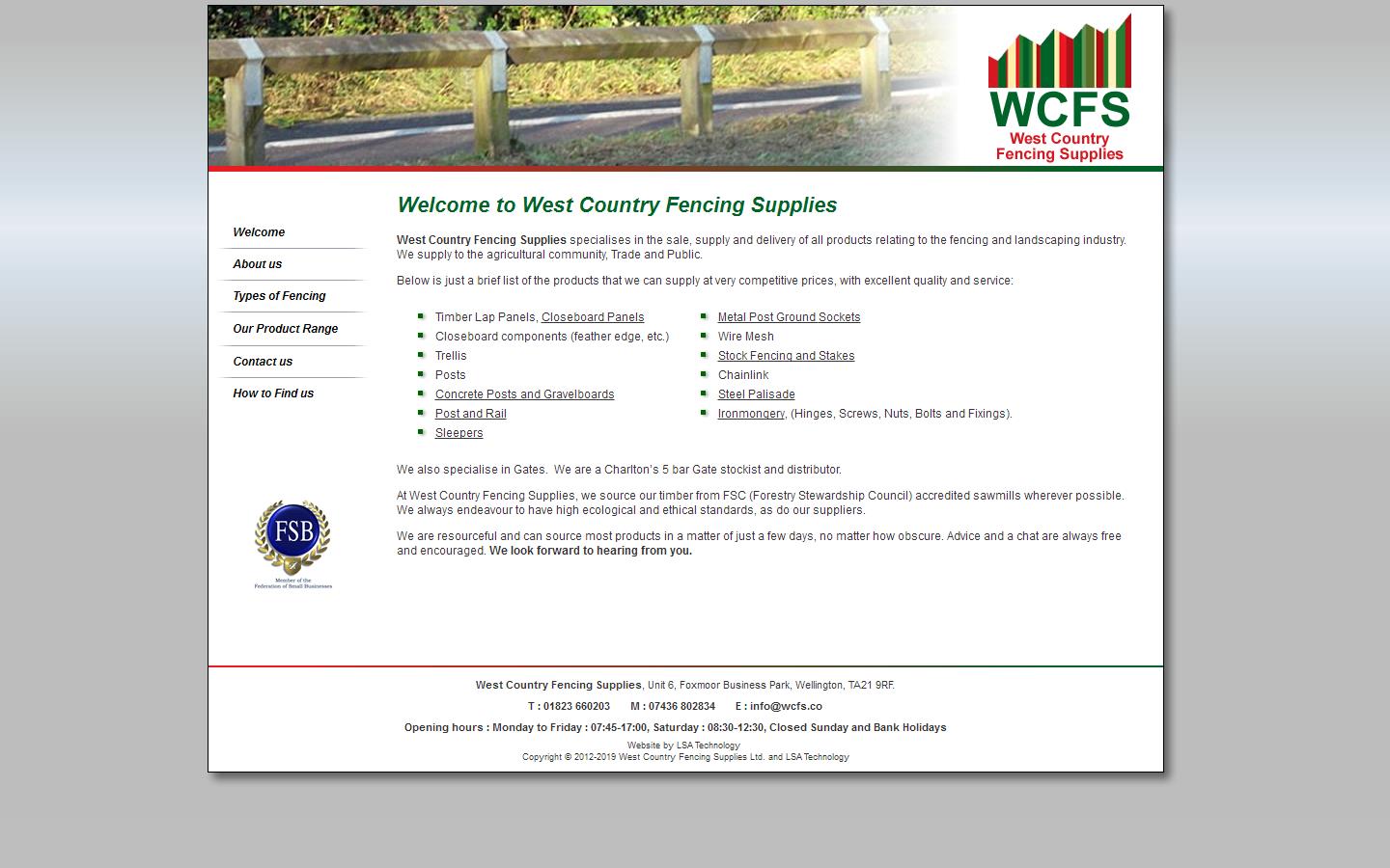 West Country Fencing Supplies Ltd Website