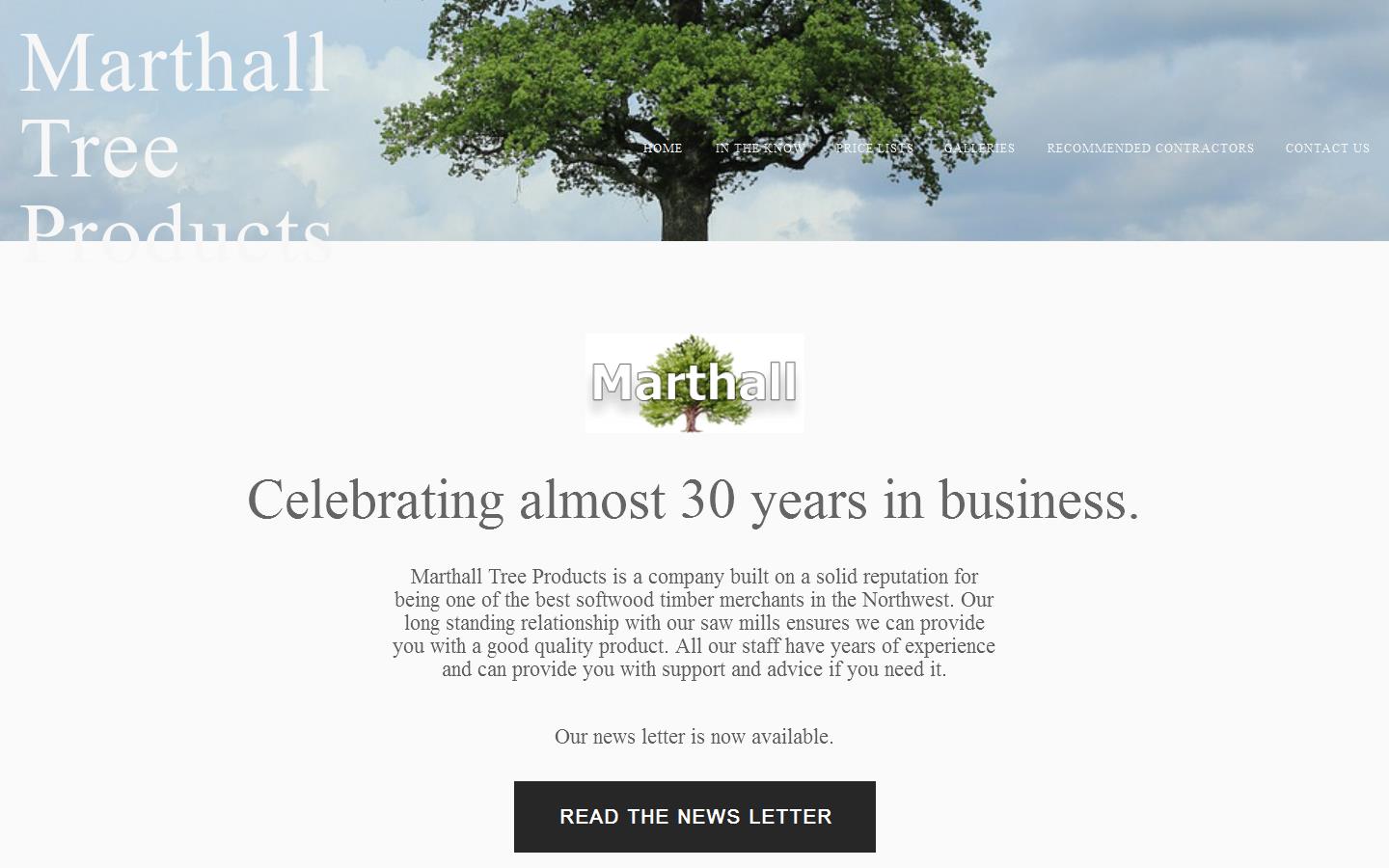 Marthall Tree Products Ltd Website