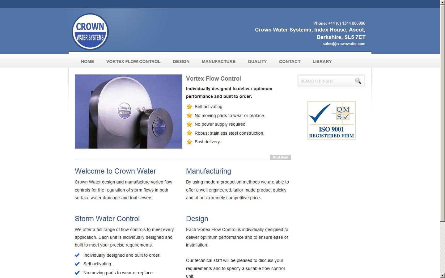 Crown Water Systems  Website