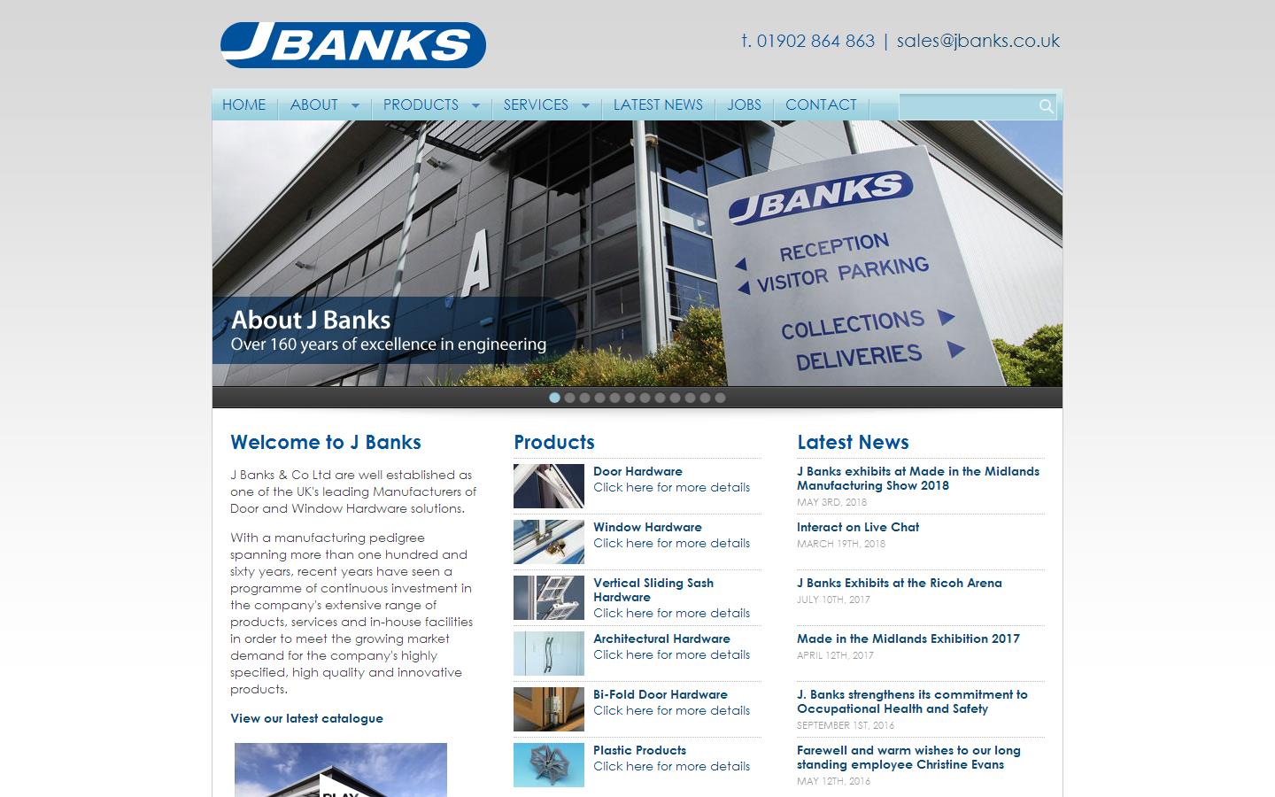 J Banks & Co. Ltd Website