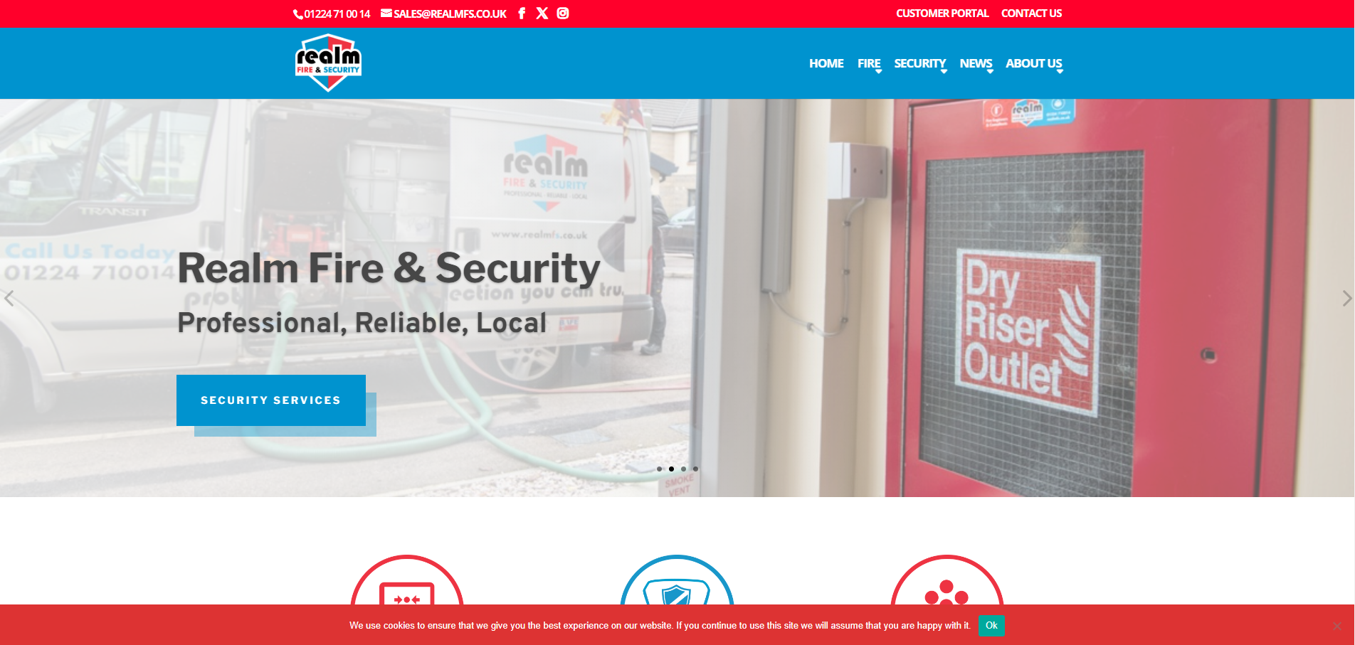 Realm Fire & Security Website