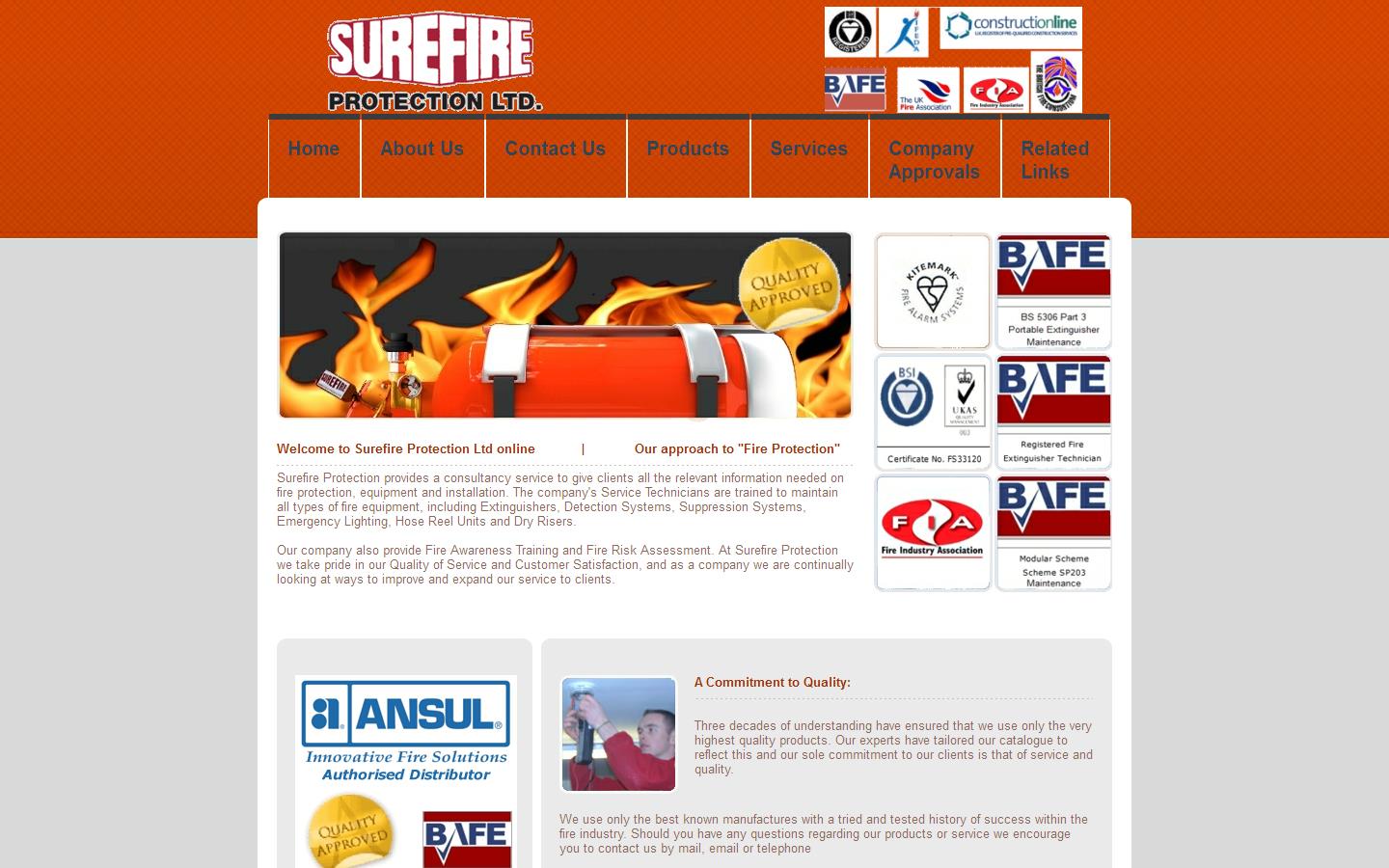 Surefire Protection Ltd Website