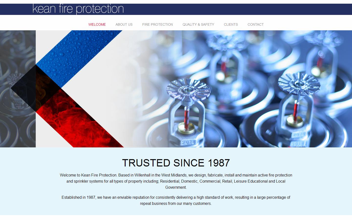 Kean Building & Fire Protection Services Website