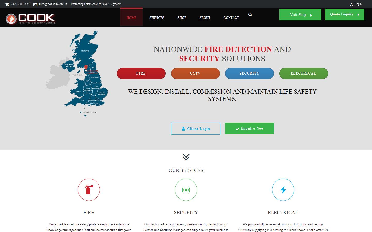 Cook Fire & Security Ltd Website