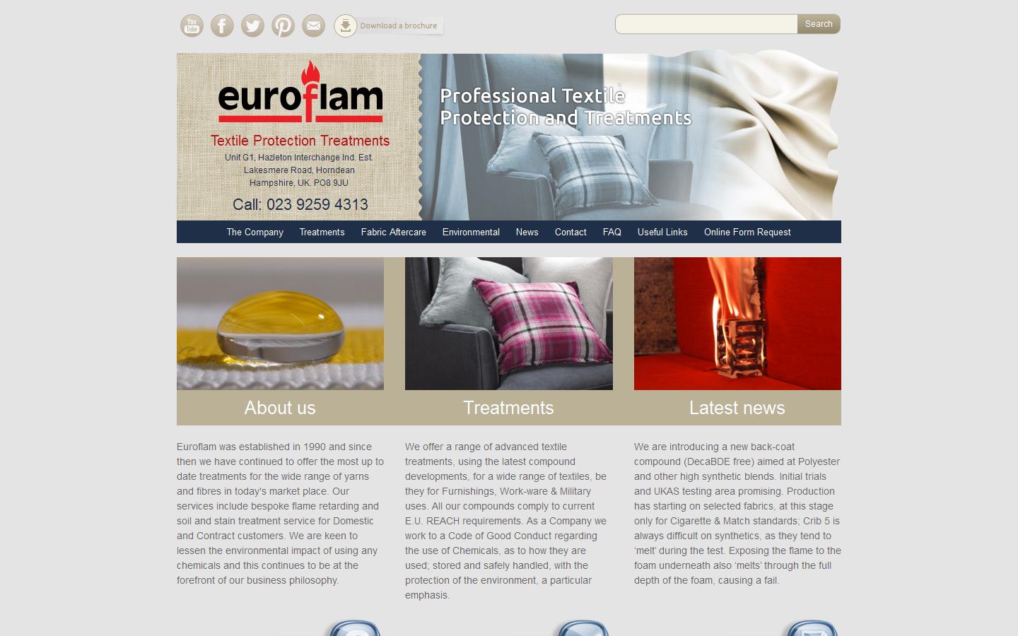 Euroflam Ltd Website