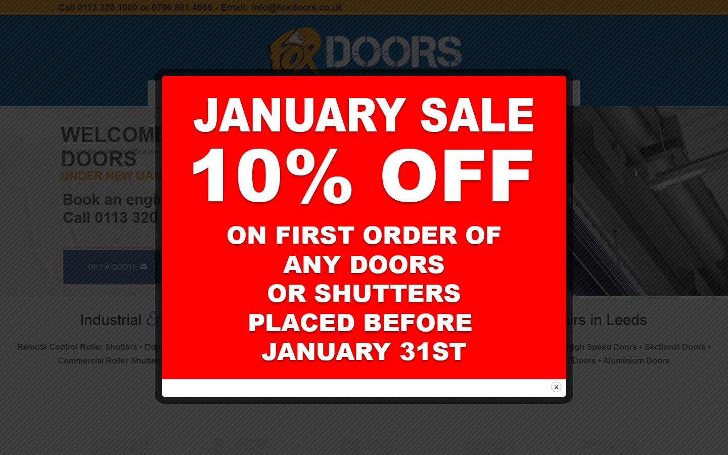 Fox Industrial Doors Website