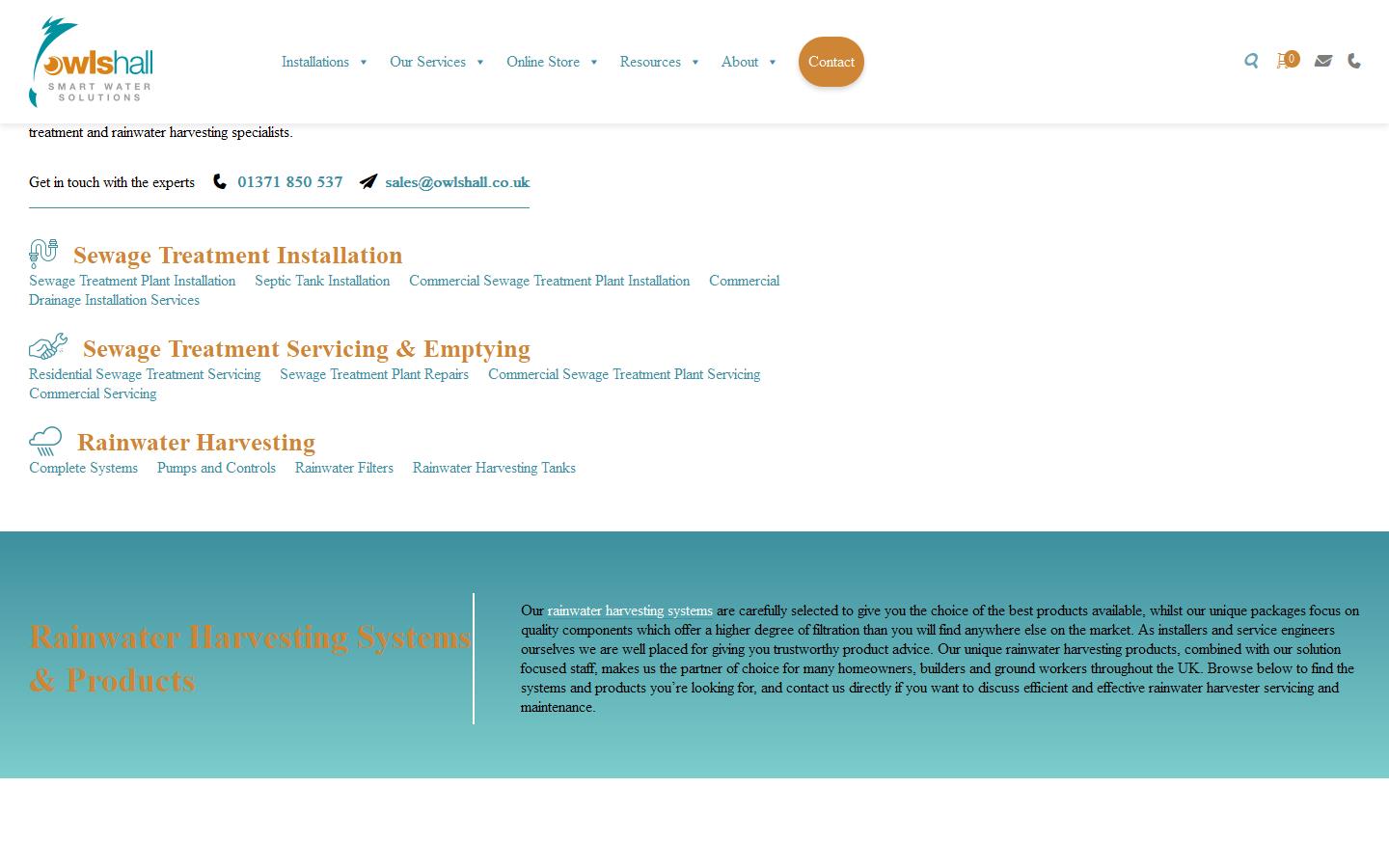 Owls Hall Environmental Ltd Website