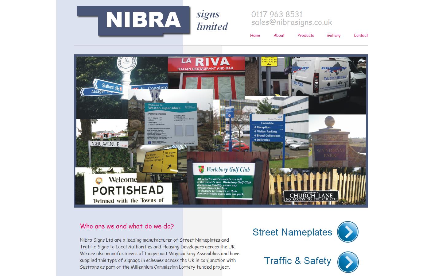 Nibra Signs Ltd Website