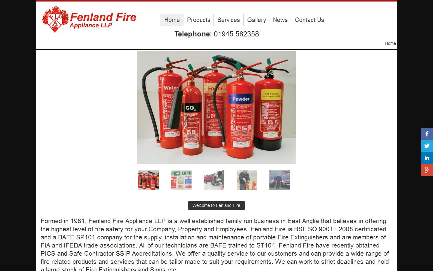 Fenland Fire Appliance LLP Website
