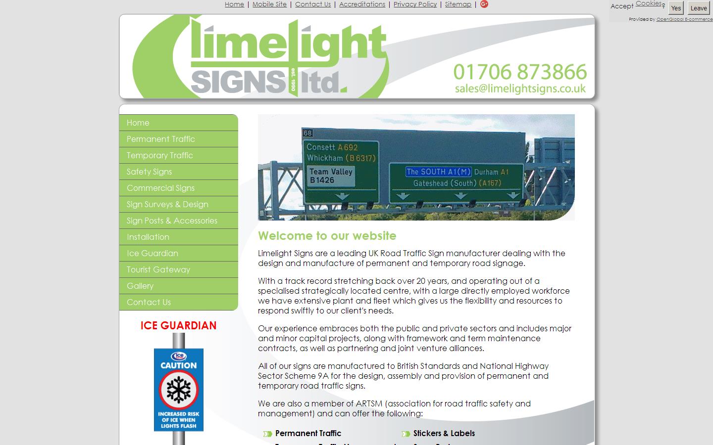Limelight Signs Ltd Website