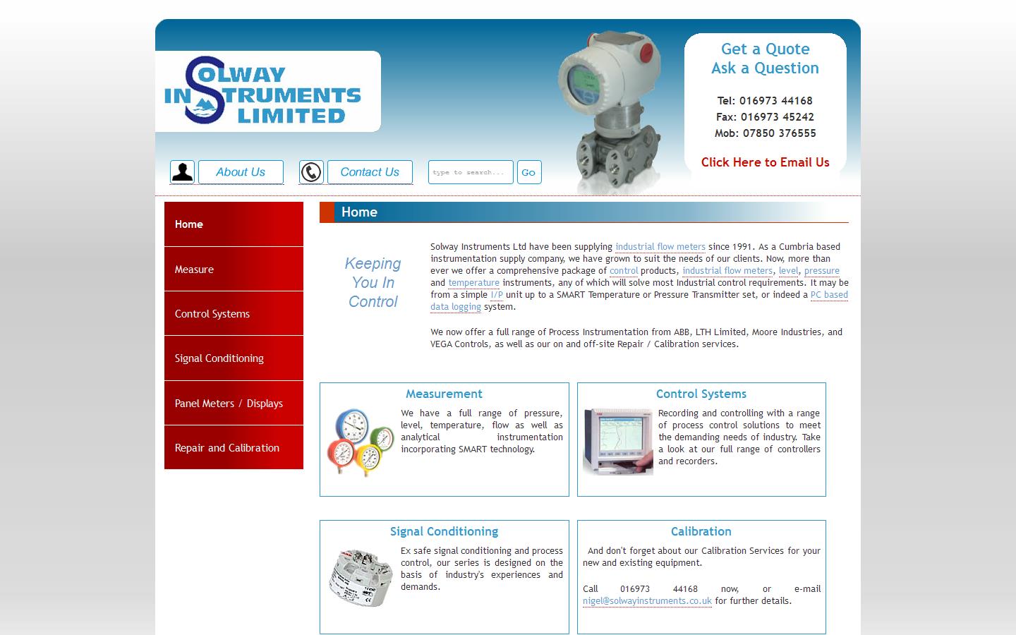 Solway Instruments Ltd Website