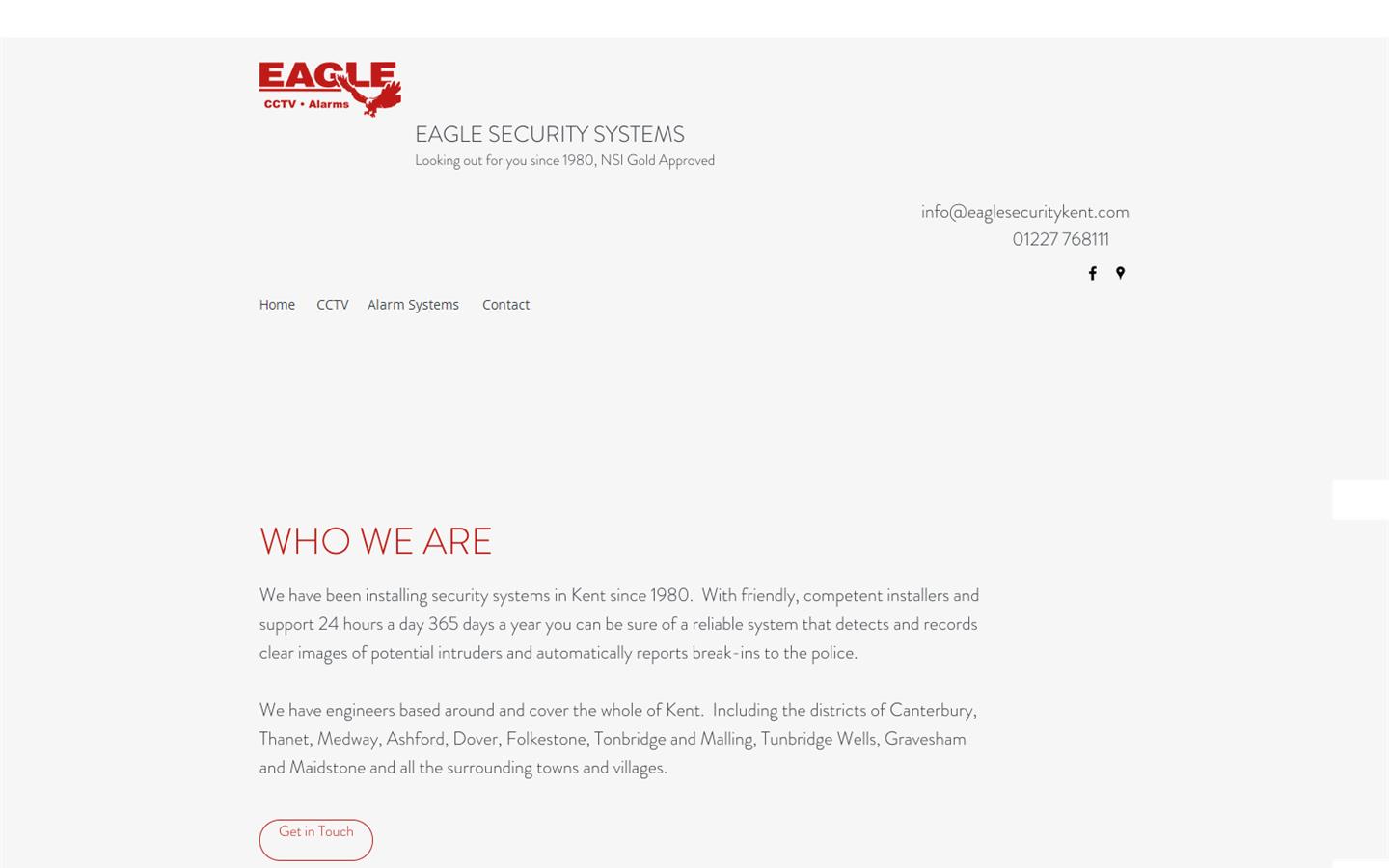 Eagle Security Systems Website